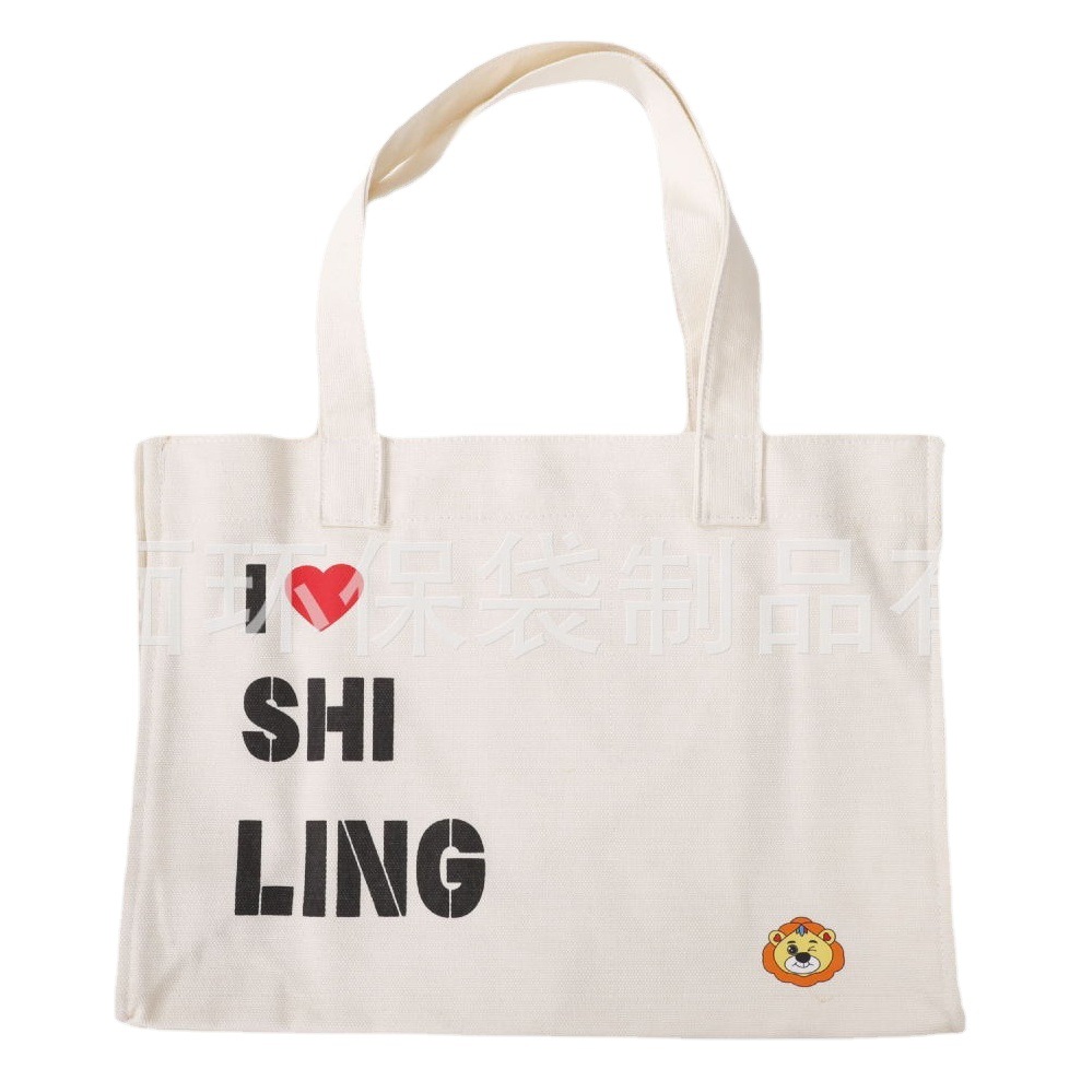 ins style single-shoulder canvas handbag student casual canvas handbag white single-shoulder canvas