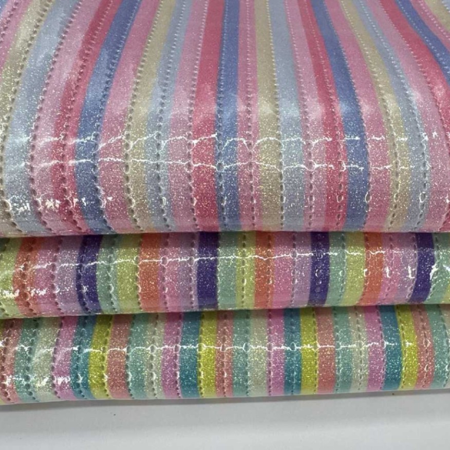 Grit glitter cloth PU digital laminated ultrasonic glitter luggage shoe material jewelry fabric gradient fabric for shoes