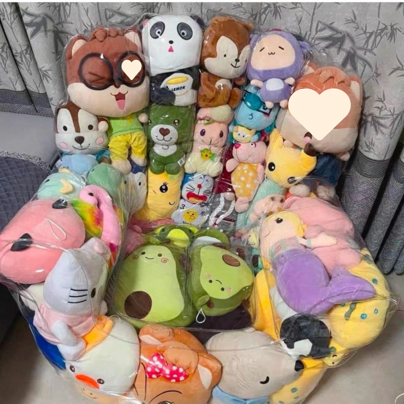 Trendy Transparent Sofa Can Hold Dolls and Store Everything, Handmade Star Direct Sales Manufacturer Cross-Border Factory
