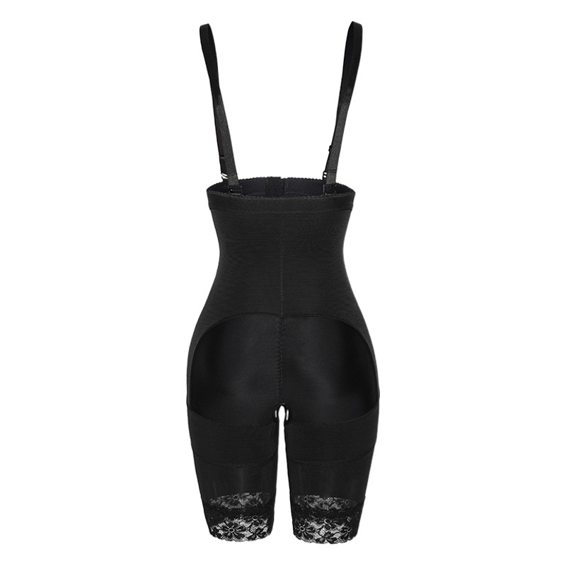 Europe and the United States new high waist belly pants lace anti-curling non-slip high-end open file body-shaping hip pants factory shop