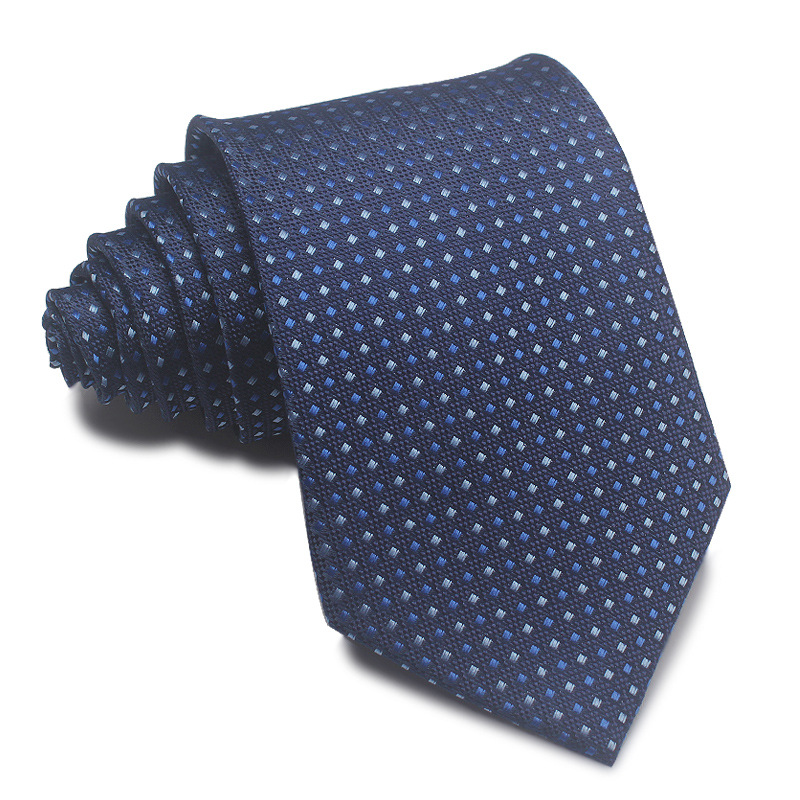 Picture of 25 New 8cm Polyester Jacquard Stripesd Tie 7cm Men's and Women's Business Formal Wear Casual High-End Red Black Blue