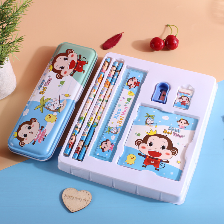 Picture of Creative New Stationery Gift Box 8899 Set Student Prize Satchel 9-Piece Combination Gift Wholesale Set