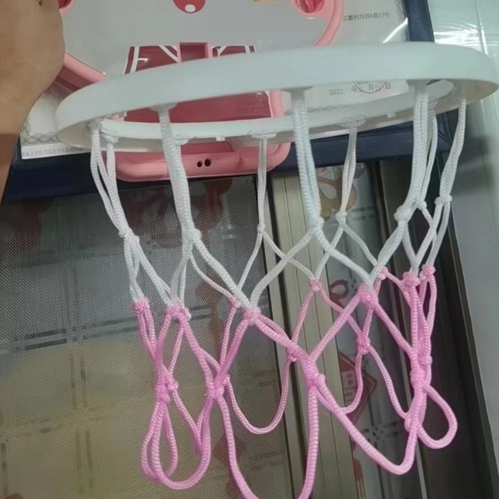 Picture of Children's basketball frame net basket net two-color three-color manufacturer in stock bold standard Net buckle polypropylene fiber basketball net