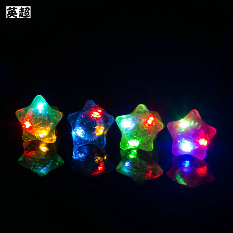 Picture of Cross-border Amazon direct selling luminous ring TPR flash ring five-pointed star mixed soft rubber ring factory straight hair
