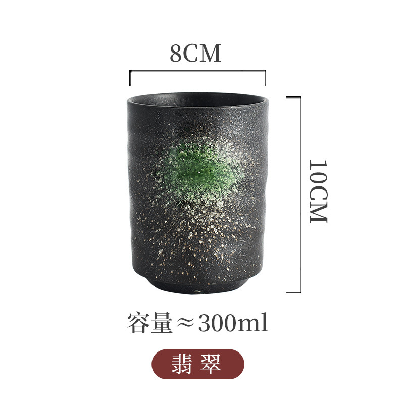 Picture of Japanese Style Creative Ceramic Vintage Tea Cup Sushi Cup Stoneware Straight Body Cup Stoneware Water Cup for Household Restaurant