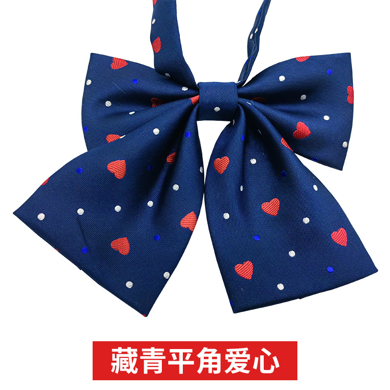 Picture of JK Fresh Japanese Style Knot-free Bow Tie Women's Bow Pointed Dot Pattern Shirt Collar Flower Academy Style Decoration