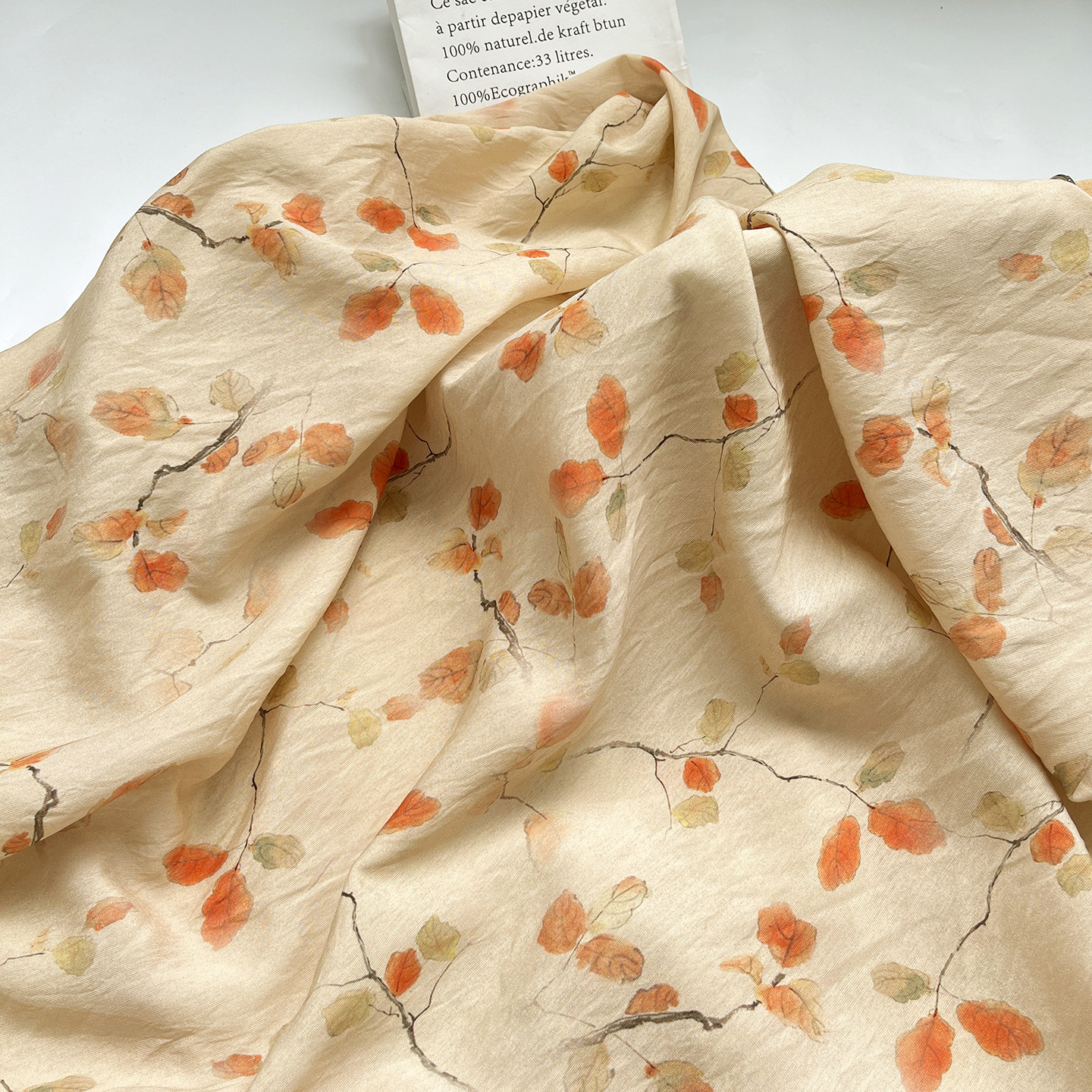 New Chinese-Style Digital Printed Fabric, Zhijiu Brocade Cotton Fabric, Ethnic Style Cheongsam Dress Top Hanfu Fabric
