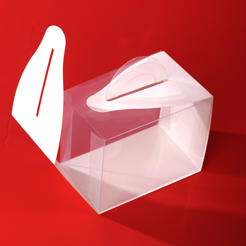 Picture of Transparent Portable Cake Box Take-out West Point Packing Box Dessert Dessert Cut Mousse Baking Box