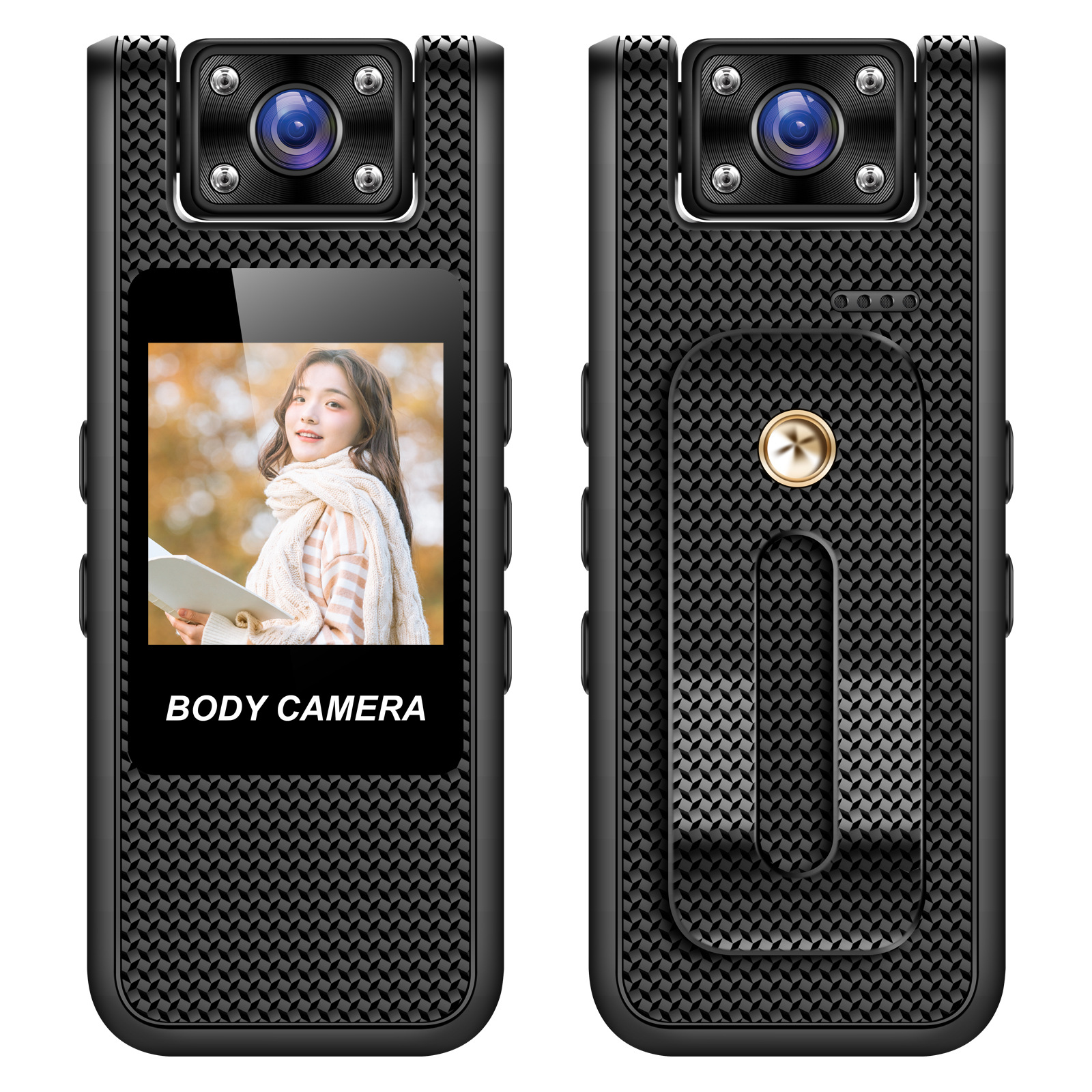 Picture of New Handheld Outdoor Sports Hd Camera Portable Back Clip Wifi Mobile Phone Interconnection Law Enforcement Recorder