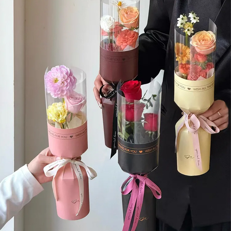 Single Flower Packaging Bag, Integrated Shaping Piece, Single Bouquet Wrapping Paper, Flower Bag Artifact, Bouquet Packaging Material