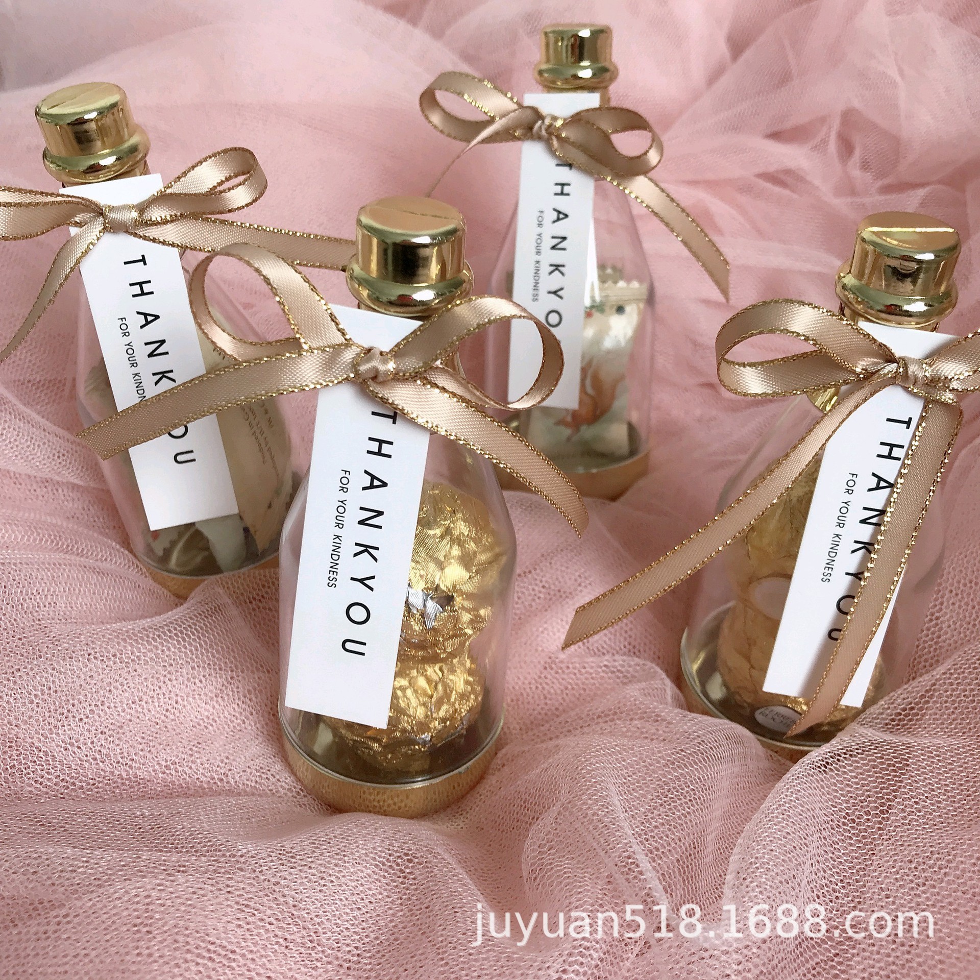 Picture of Creative transparent wine bottle champagne bottle candy box companion gift box new wedding candy box New