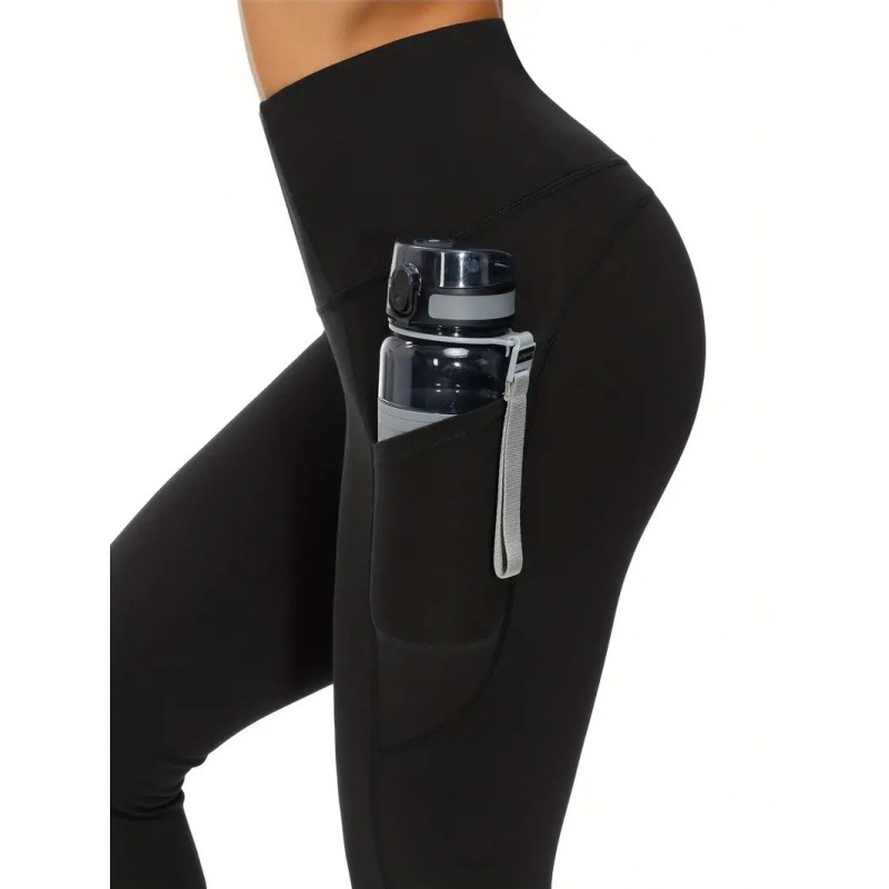 Cross-border Flap Pocket Pants Running Pants High-waisted Belly-lifting Butt-lifting Yoga Pants Fitness Sports Nude Tight Leggings for Women
