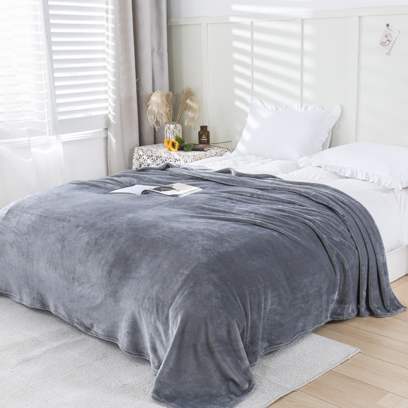 Picture of Small blanket winter coral blanket flannel single double bed sheet thickened female student dormitory quilt nap blanket