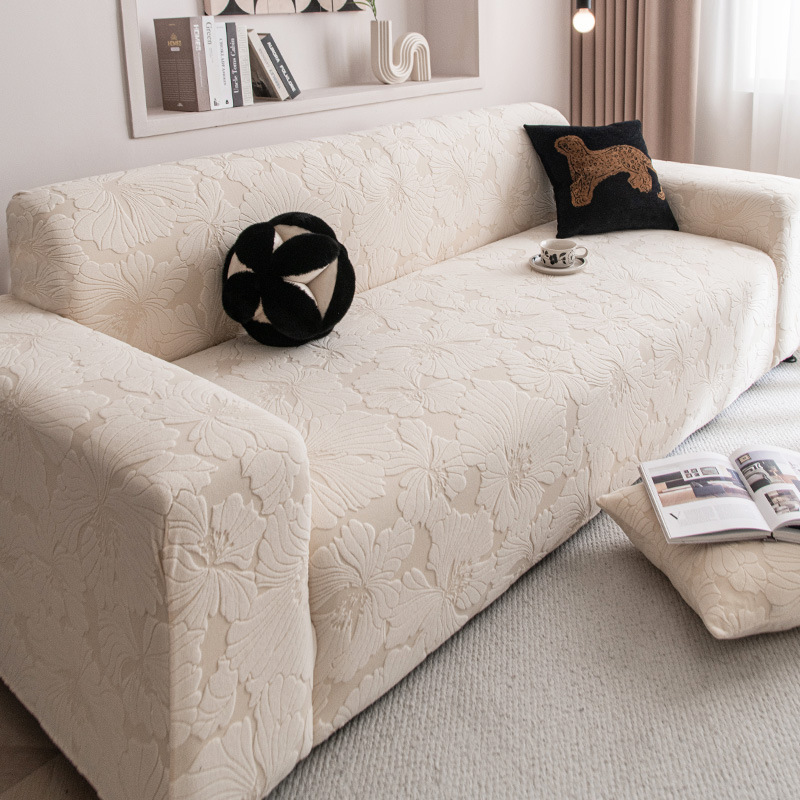 New Jacquard Velvet Modern Simple Sofa Cover for All Seasons All-Inclusive Universal Anti-Cat Scratch Cover Wholesale Sofa Cushion