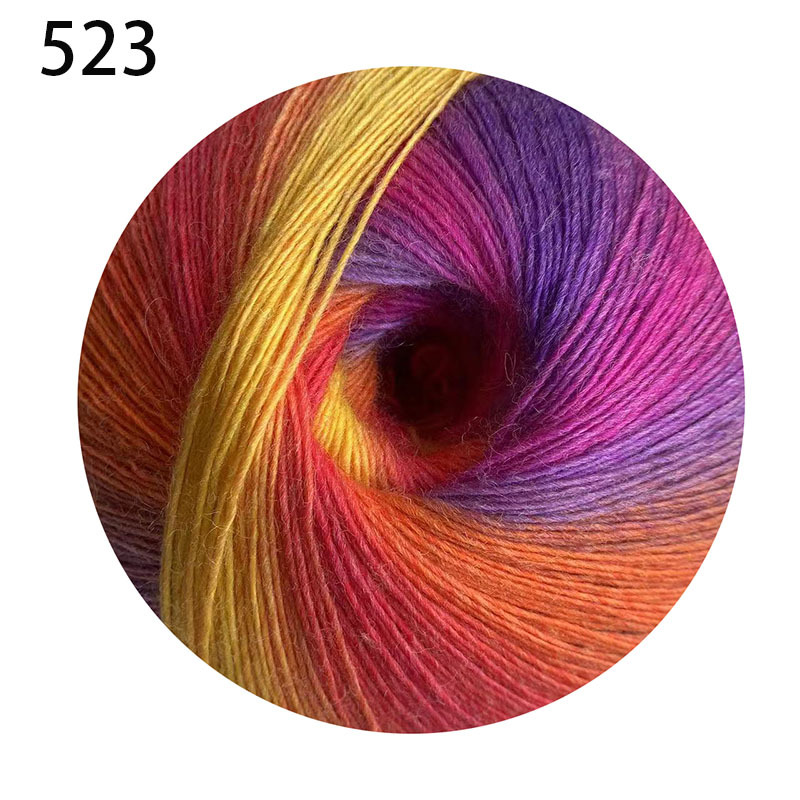 Picture of 1000 m Magic Ball Rainbow Wool Wool Wool Hand-Woven Crochet Shawl Hat Scarf Coat Coarse Baby Wool Ball