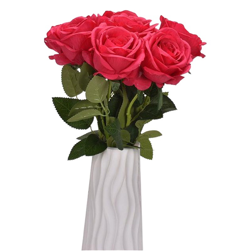 Simulation rose single home living room wedding decoration broken ice blue artificial flower silk flower wave ball wholesale
