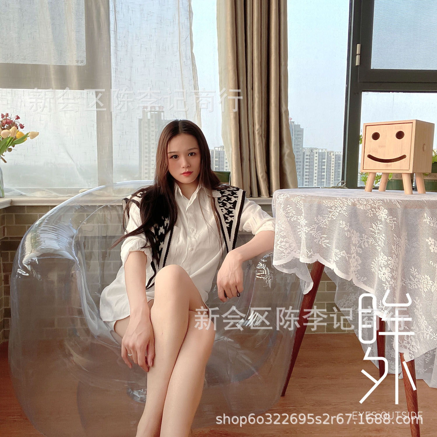 [a transparent tm283] large net red inflatable sofa concert picnic camping air sofa