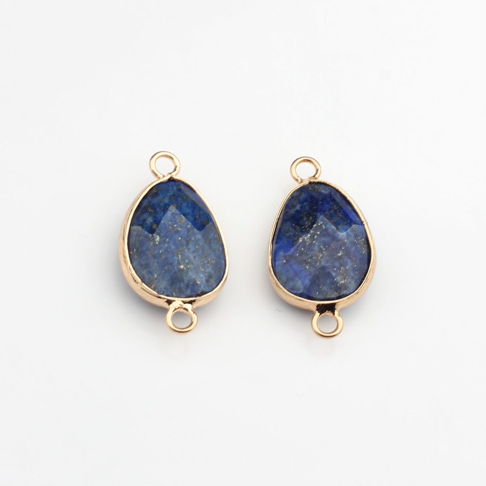 Picture of Cross-border hot selling new natural stone pendant copper wrapping cut-shaped double hanging pendant wholesale