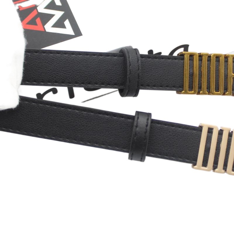 D Buckle Thin Belt Women's Black Pu Belt Stitching Decoration European and American Export Belt Women's Waist Accessories Drop Shipping