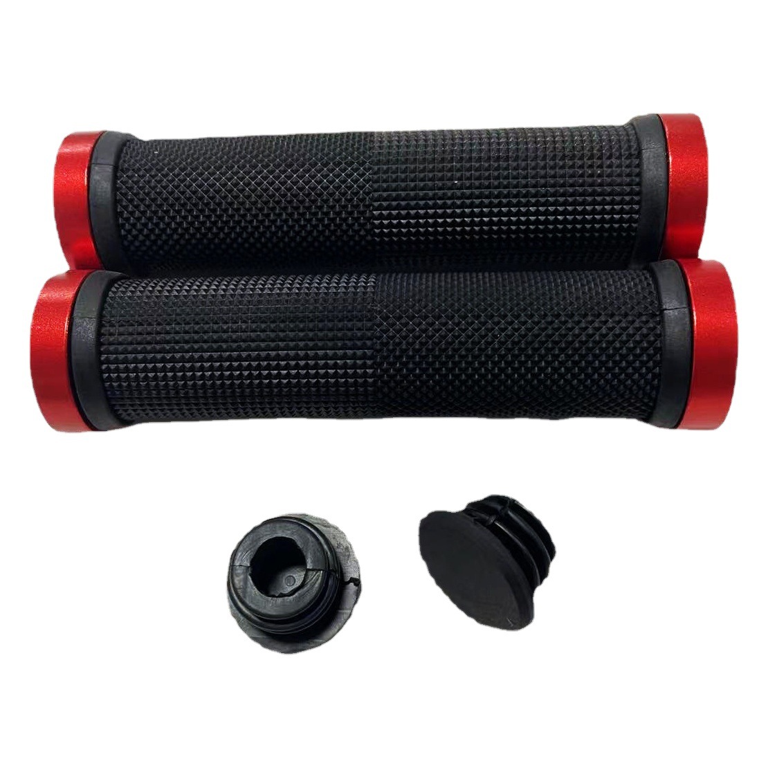 Bicycle Handle Set Mountain Bike Handle Aluminum Alloy Bilateral Locking Handle Set Dead Flying Bicycle Anti-Drop Handle Rubber