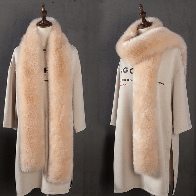 2017 Korean Style All-match Fur Long Scarf Winter Warm Fur Scarf Shawl Fur Collar Imitation Rabbit Fur Fox Fur