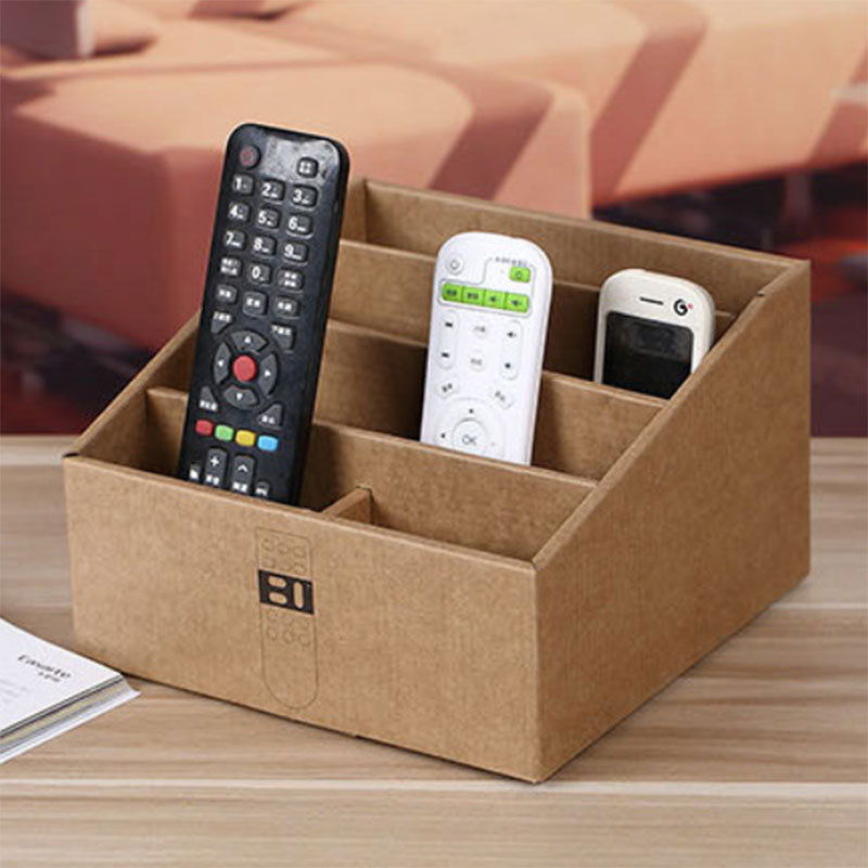 Factory wholesale remote control sundries storage box creative paper office desktop stationery pen file storage box