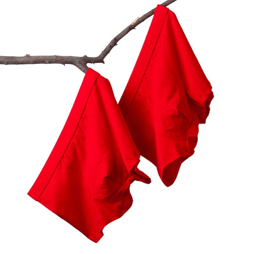 Cross-border Red Underwear Men's New Year Cow Pure Cotton Men's Boxer Underwear Wedding Youth Big Red Four-corner Trousers