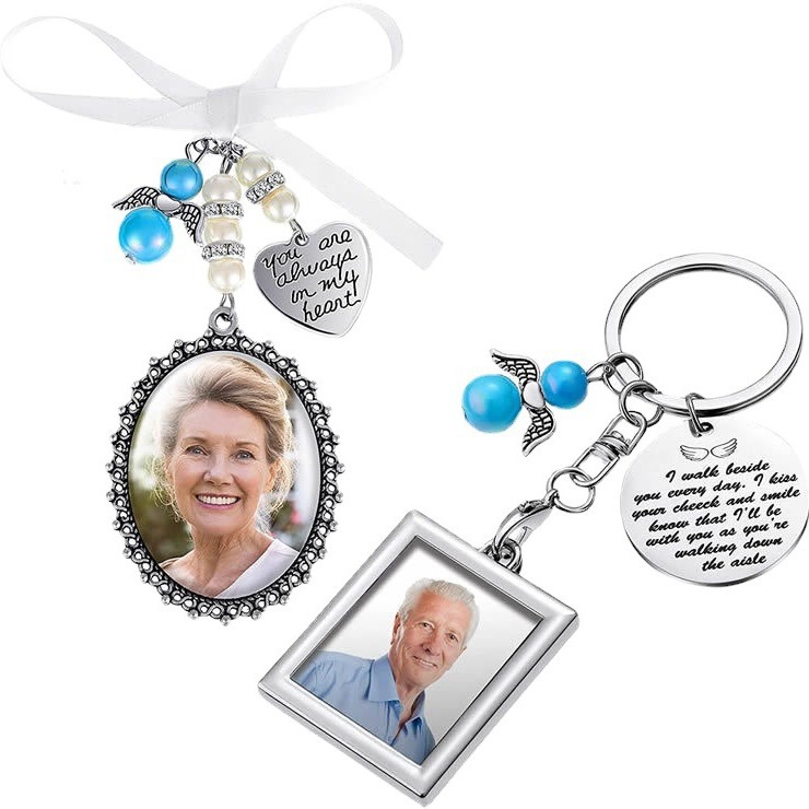 Picture of New Jewel Tray DIY Photo Frame Pendant Holiday Memorial Pendant Wedding Flower Decoration