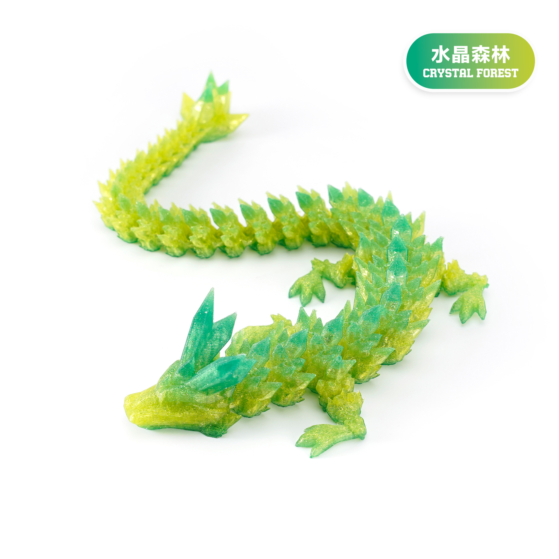 Picture of 3D printing cross-border hot selling ornaments joint movable Crystal Gem dragon ornaments hand-made suit dragon decoration