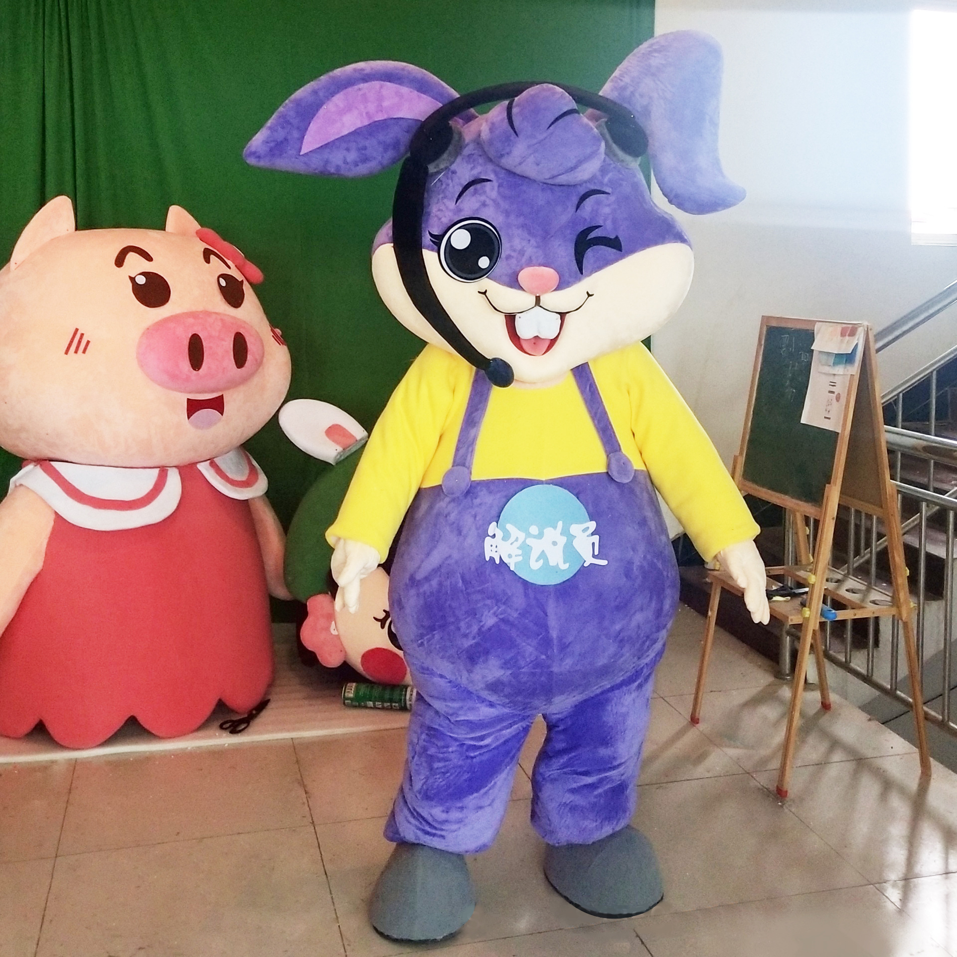 Picture of Cartoon Mascot Costume Walking Prop Outfit for People to Wear, Performance Costume for Distributing Flyers, Cute Cartoon Doll