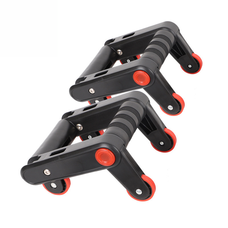 Multi-functional Push-up Bracket Abdominal Wheel Integrated Auxiliary Training Rope Anti-slip Abdominal Wheel Home Fitness Equipment
