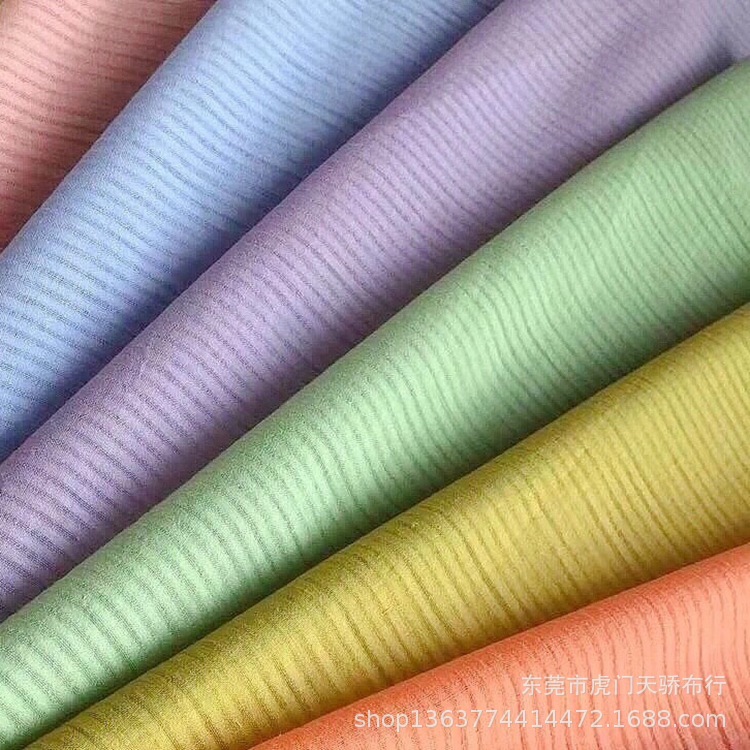New cotton woven leno vertical jacquard cloth 63g thin cotton beauty shirt dress accessories fabric