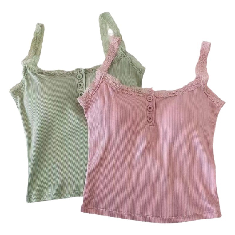 Summer White pure desire style sling female sweet hot girl slim fit undershirt short lace vest top female