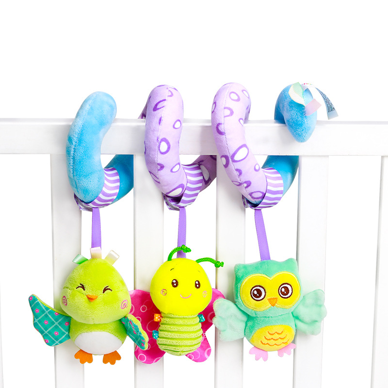Picture of Happy Monkey Baby Toy Bed Around the Bed Hanging Baby Stroller Pendant Sky Animal Bed Bell Velvet Toy