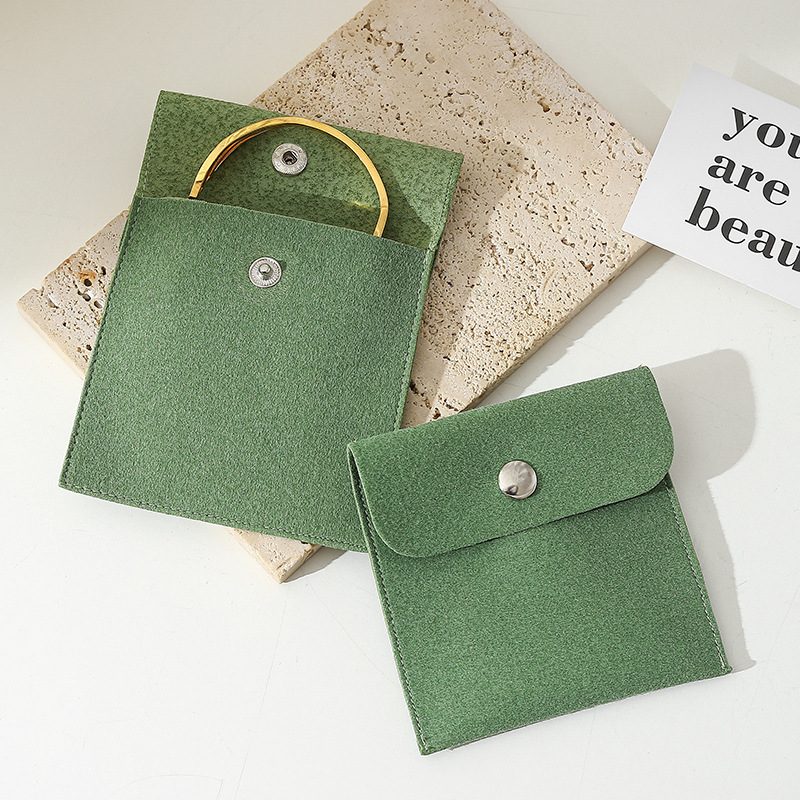 Picture of Multicolor Flannel Bag Jewelry Bag Snaps Thickened Bag Ring Necklace Anti-oxidation Jewelry Storage Bag Wholesale