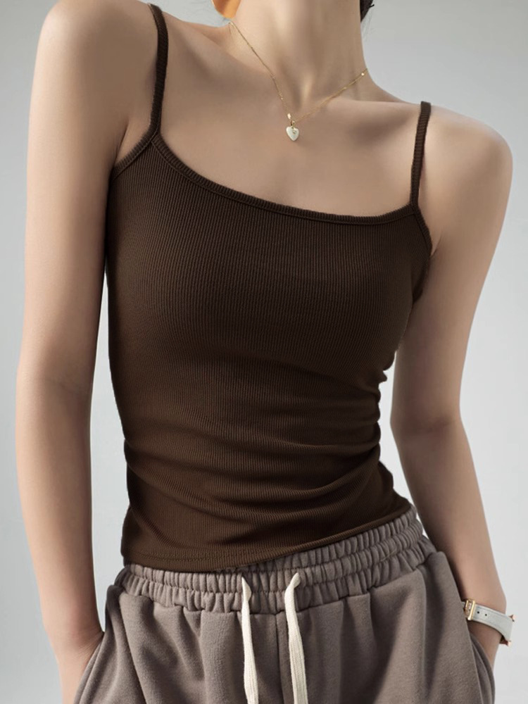 Picture of Women's Summer Thin White Outer Wear Small Vest Large Size Anti-slip Ice Silk Thread Cotton Inner Base Top