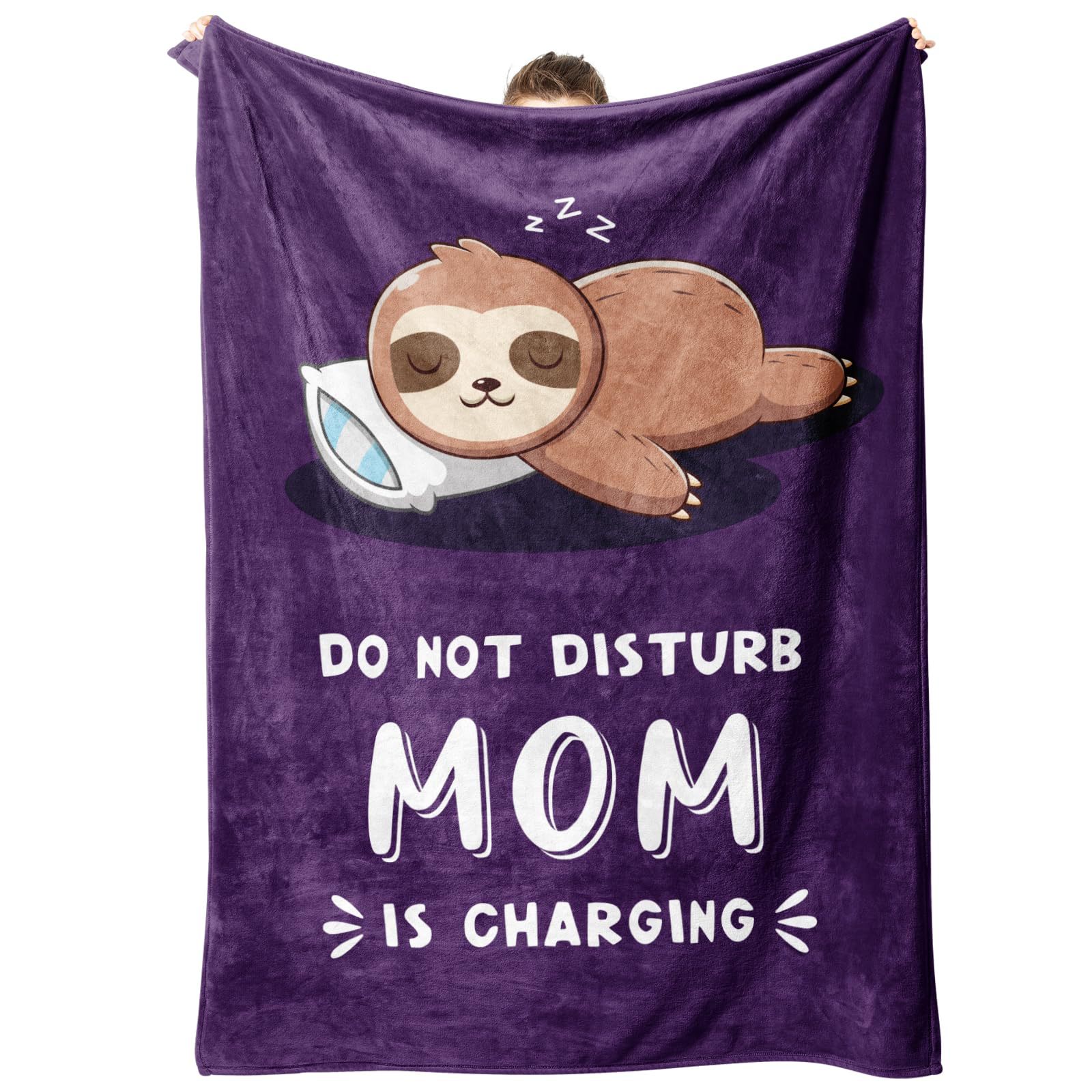 For Mom Cute Sloth Blanket Blanket Flannel Digital Printing Bed Sofa Blanket Gift Wholesale Cross-border