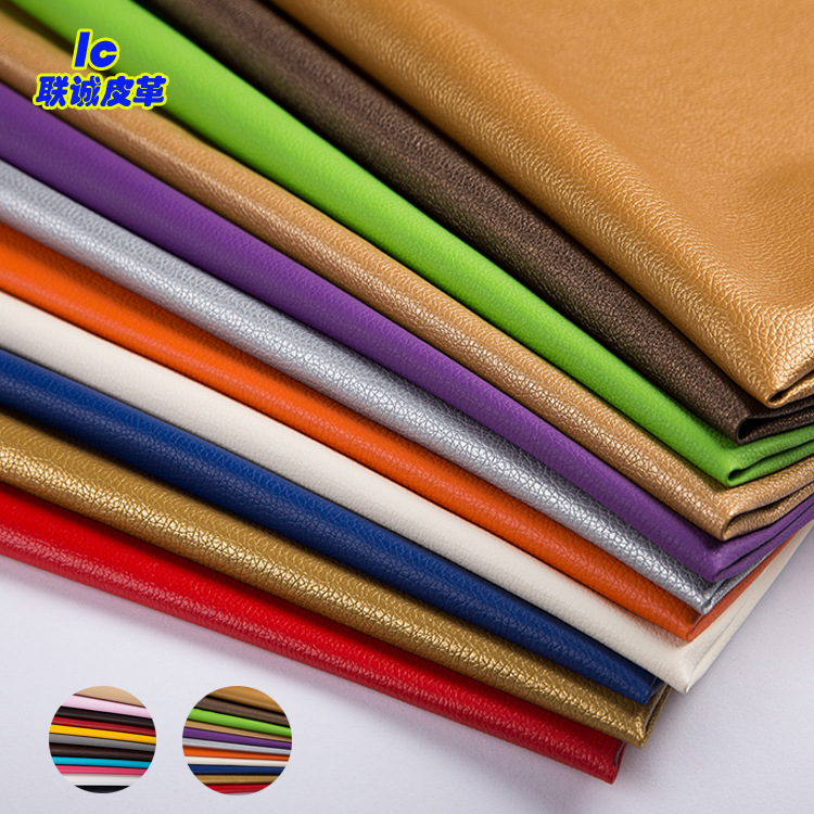 Picture of Artificial Leather Wholesale in Stock, Sofa Leather, Soft Upholstery, Background Wall Pu Leather, Small Lychee Pattern, Slingshot Bag, Car Leather