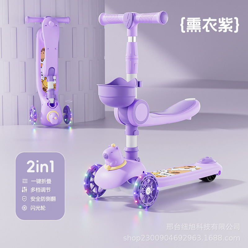 Picture of Children's Scooter Manufacturer 1-3-6-8 Years Old Three-In-One Sit-On Scooter for Girls and Boys Baby Scooter