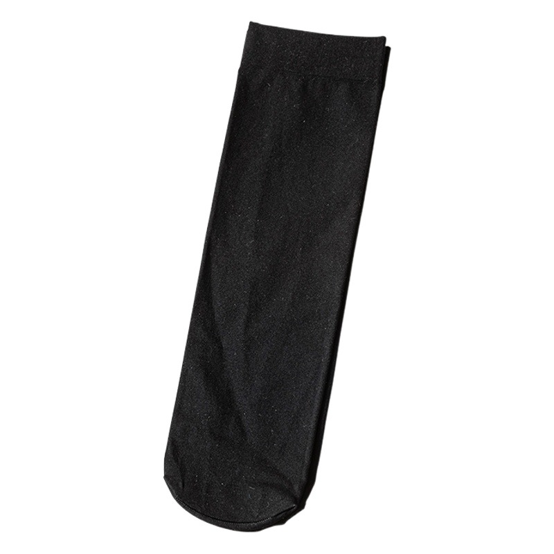 Black Jk Socks Women's Summer Thin Mid-Calf Socks Pure Color Long Over-The-Knee Socks Zhuji Slimming Look Calf Socks Wholesale