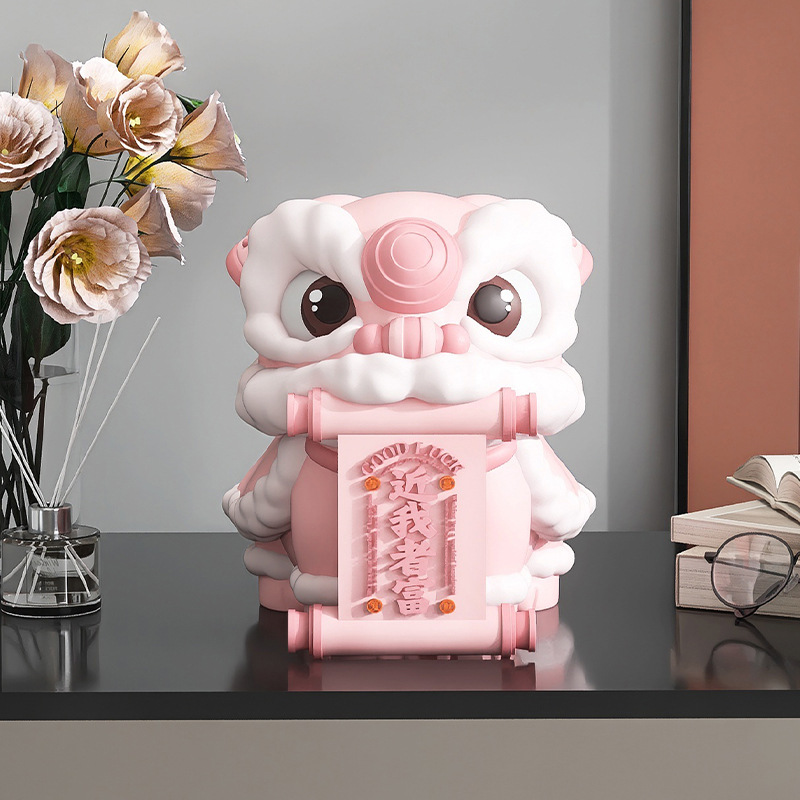 Picture of National Trend Lion Dance Ornaments Cashier Front Desk Festive Decorations Living Room Tv Cabinet Wine Cabinet Crafts Gifts
