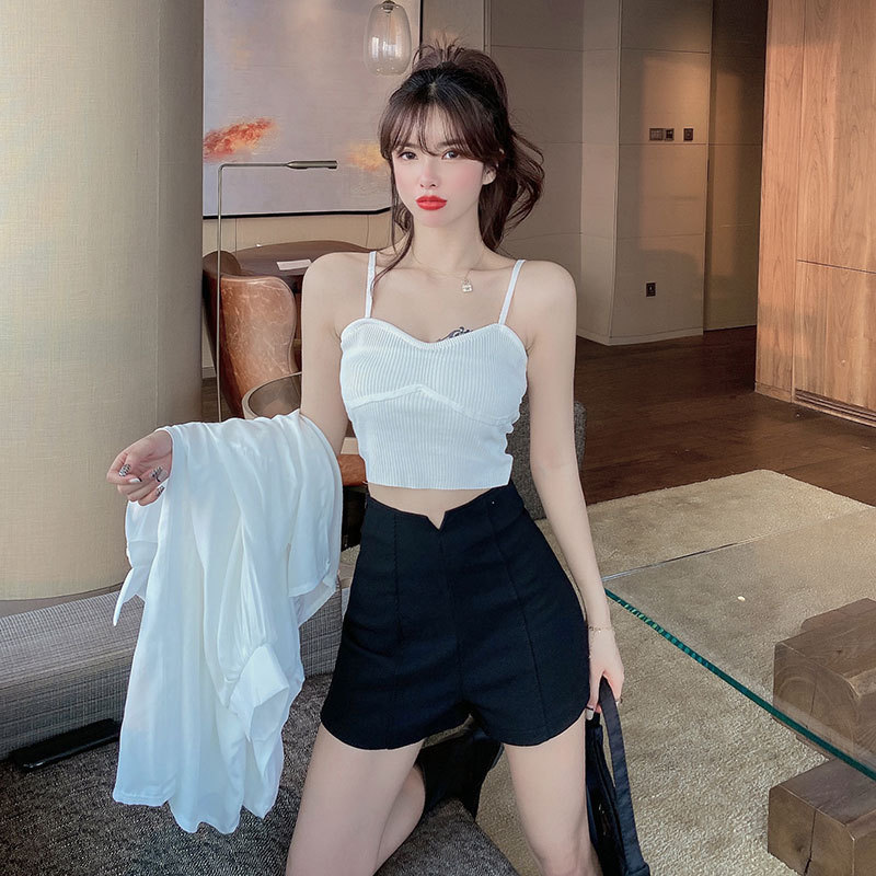 Korean Versatile A- line Wide Leg Shorts Women's Summer Thin Grey High Waist Casual Pants Slimming Outer Wear Boots Pants Sexy Hot Pants
