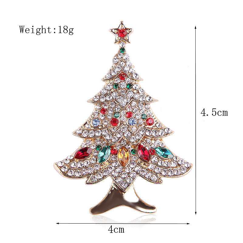 Picture of Lanhao European and American New Fashion Christmas Brooch Christmas Tree Shoes Elk Wreath Snowflake Bell Pin Women