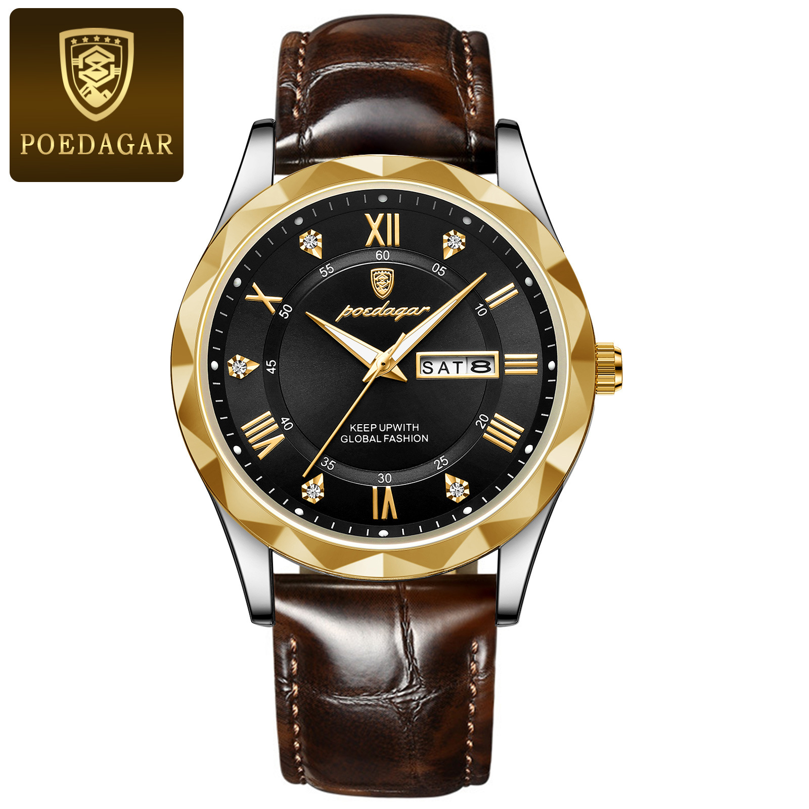 Picture of Swiss brand waterproof luminous new men's watch belt quartz watch live foreign trade explosions a generation of hair
