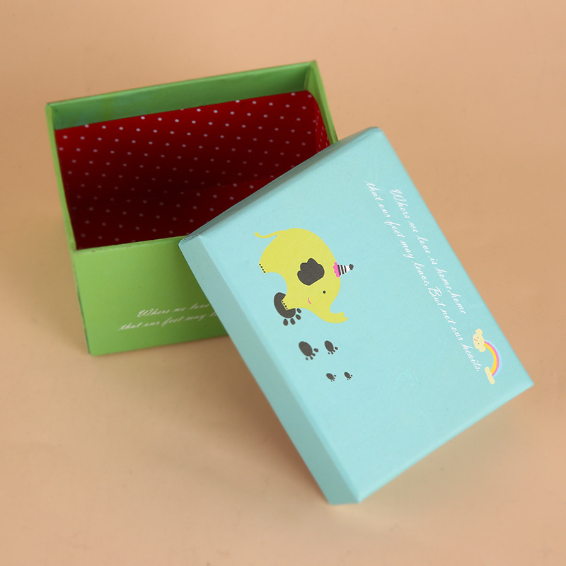 Picture of Cute Cartoon Children's Holiday Gift Box Square Gift Box Gift Packaging Box Gift Empty Box Wholesale Customization