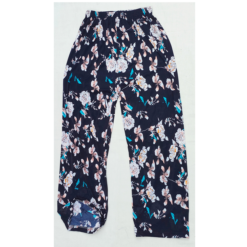 Cross-border Fashion Ink Butterfly National Style Casual Pants Women's New Chinese Style Loose Wide Leg Loose Summer New Ankle-length Pants