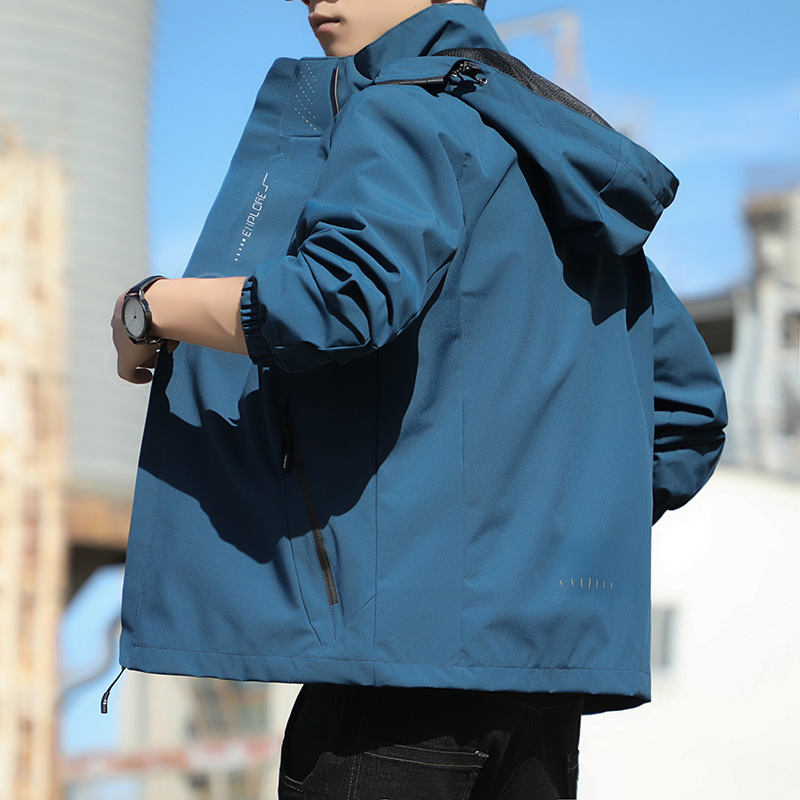 Picture of 6266 Outdoor Jacket Men's Thin Jacket Women's Jacket Single Layer Hooded Three-proof Mountaineering Suit Printable Logo