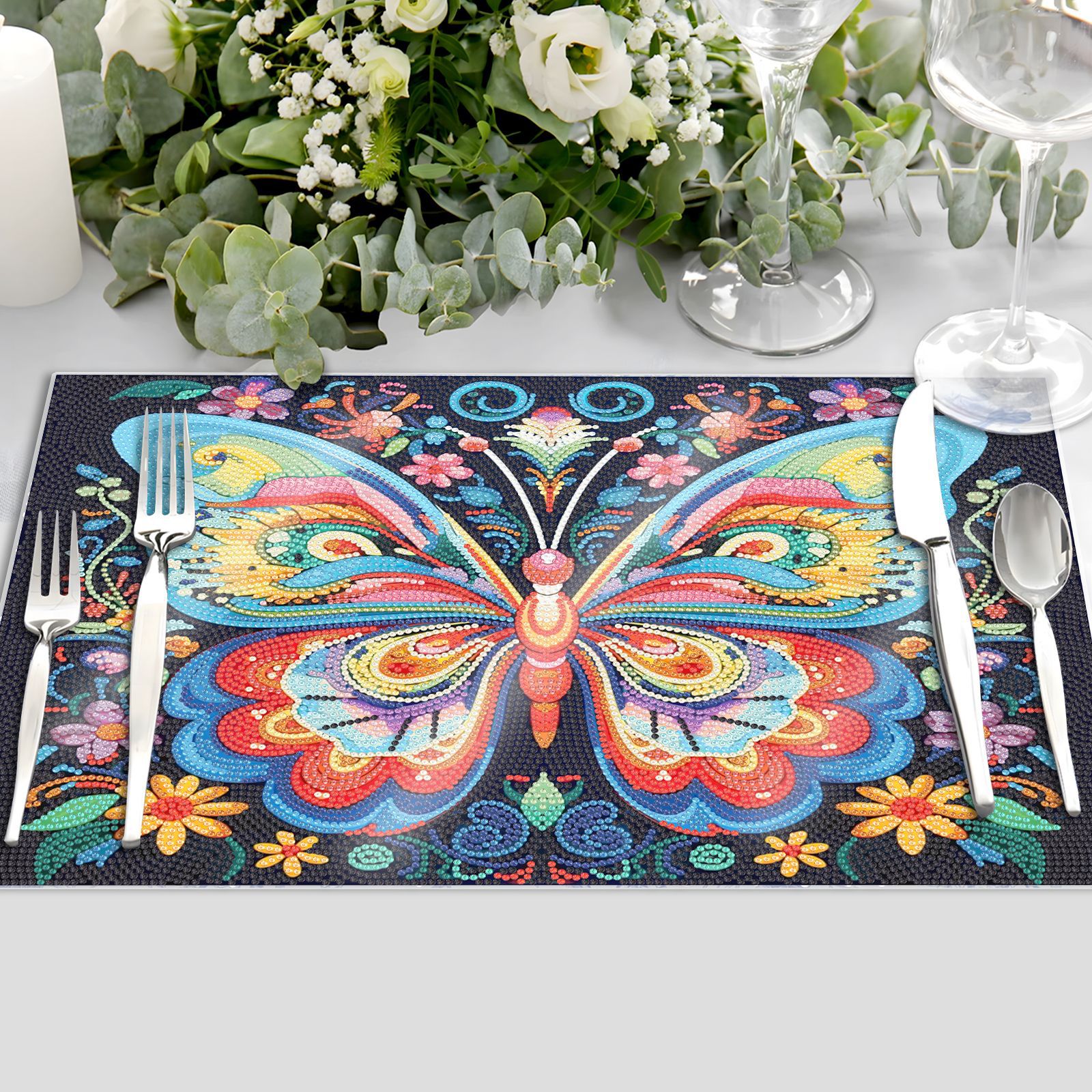 Picture of Diamond Painting Creative New Placemat Pet Home Decoration Birthday Party Decoration Painting Animal Diamond Sticker Embroidery