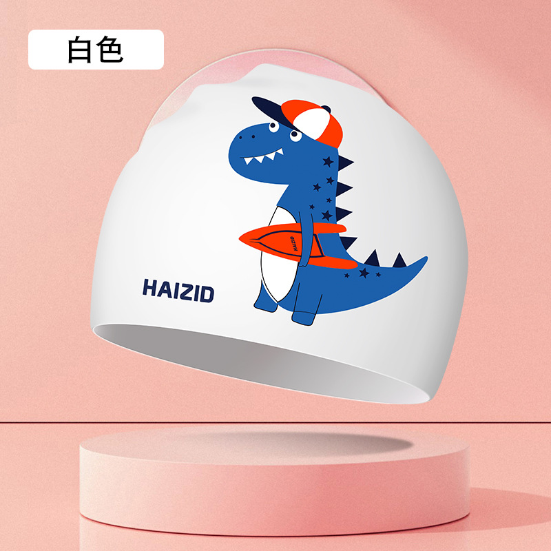 Picture of Adult silicone waterproof swimming cap boys and girls Universal silicone swimming cap increase head swimming cap factory direct sales