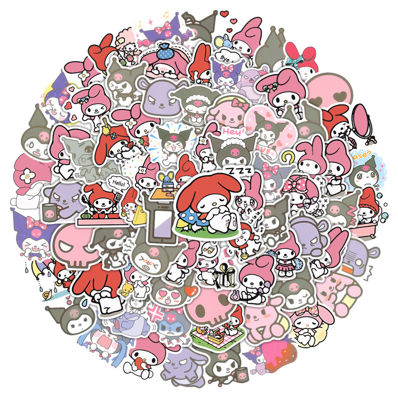 100 cartoon coolomi graffiti stickers bicycle TV water Cup electric car stickers stickers